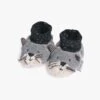 Moulin Roty Chaussons Chat Gris Clair Fernand -Moulin Roty 666010 1 gris