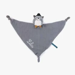 Moulin Roty Doudou Lange à Broder Chat Fernand -Moulin Roty 666026 0 gris 1