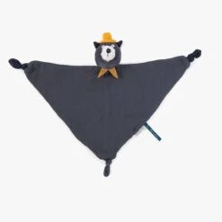 Moulin Roty Doudou Lange à Broder Chat Alphonse -Moulin Roty 666027 1 gris