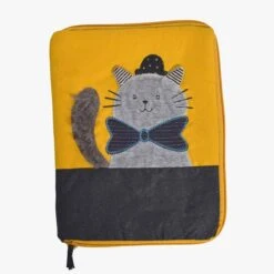 Moulin Roty Protège Carnet De Santé à Broder Chat Gris -Moulin Roty 666081 1 gris
