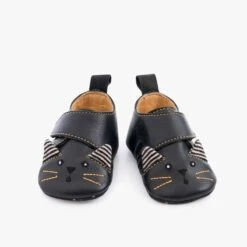 Moulin Roty Chaussons Cuir Chat Noir -Moulin Roty 666524 1 gris 3