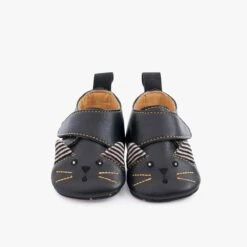 Moulin Roty Chaussons Cuir Chat Noir -Moulin Roty 666524 2 gris 3