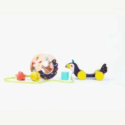 Moulin Roty Boîte à Formes à Tirer Pakou -Moulin Roty 668365 10 gris