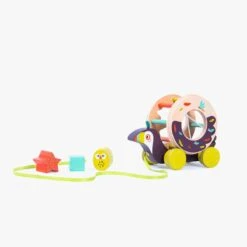 Moulin Roty Boîte à Formes à Tirer Pakou -Moulin Roty 668365 11 gris