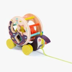 Moulin Roty Boîte à Formes à Tirer Pakou -Moulin Roty 668365 13 gris