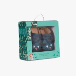 Moulin Roty Chaussons Cuir Panthère Bleu -Moulin Roty 668520 6 gris 4