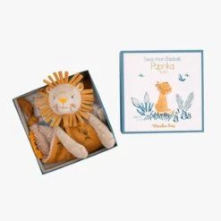 Moulin Roty Doudou Attache-tétine à Broder Lion -Moulin Roty 669015 6 gris