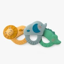 Moulin Roty Anneau De Dentition Lion -Moulin Roty 669371 669372 669373 gris