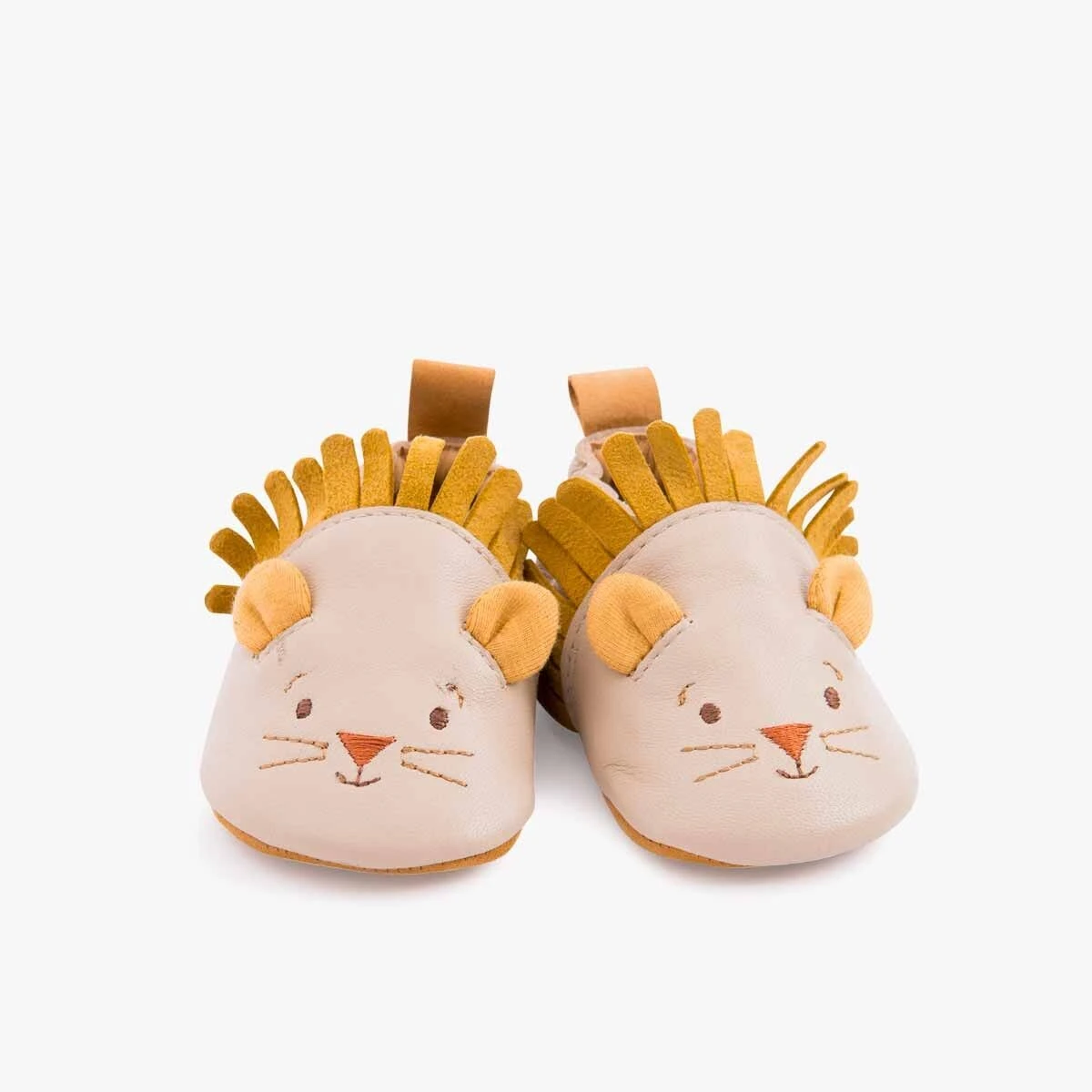 Moulin Roty Chaussons Cuir Lion Beige 18-24 Mois 5 Moulin Roty Chaussons Cuir Lion Beige 18-24 Mois – Image 3