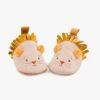 Moulin Roty Chaussons Cuir Lion Beige 0-6 Mois -Moulin Roty 669753 3 gris