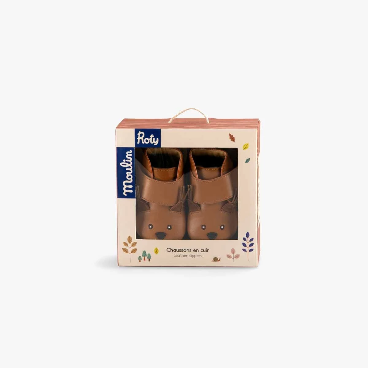 Moulin Roty Chaussons Cuir écureuil Camel 4 Moulin Roty Chaussons Cuir écureuil Camel – Image 2