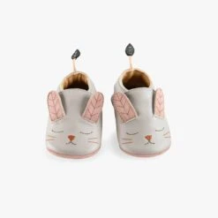 Moulin Roty Chaussons Cuir Lapin Gris 8 Moulin Roty Chaussons Cuir Lapin Gris -Moulin Roty 715060 3 1
