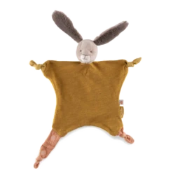 Moulin Roty Doudou Lapin Ocre -Moulin Roty Doudou Lapin ocre Trois petits lapins Moulin Roty 2 1