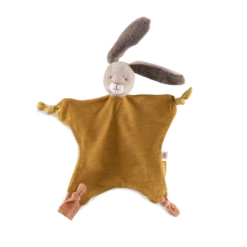 Moulin Roty Doudou Lapin Ocre -Moulin Roty Doudou Lapin ocre Trois petits lapins Moulin Roty 3 1