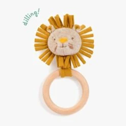 Moulin Roty Coffret Cadeau Naissance Doudou Lion -Moulin Roty anneauhochet bois t te lion sous mon baobab moulin roty