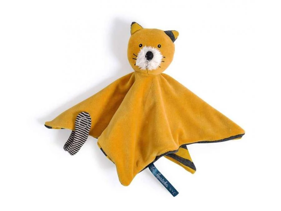 Moulin Roty 666016 - Doudou Chat Moutarde Lulu Les Moustaches 4 Moulin Roty 666016 - Doudou Chat Moutarde Lulu Les Moustaches – Image 2