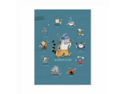 Moulin Roty 666139 - Affiche Toilette Du Chat 30x40cm Les Moustaches