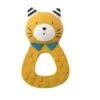 Moulin Roty 666372 - Anneau Caoutchouc Naturel Chat Moutarde Les Moustaches