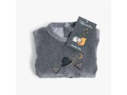 Moulin Roty 666804 - Pyjama 1m Velours Gris Chiné Tête Chat Les Moustaches -Moulin Roty moulin roty 666804 pyjama 1m velours gris chine tete chat les moustaches 1400 2