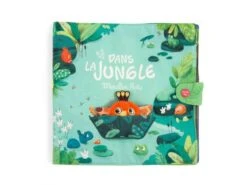 Moulin Roty 668085 - Grand Livre Tissu D'activités Dans La Jungle