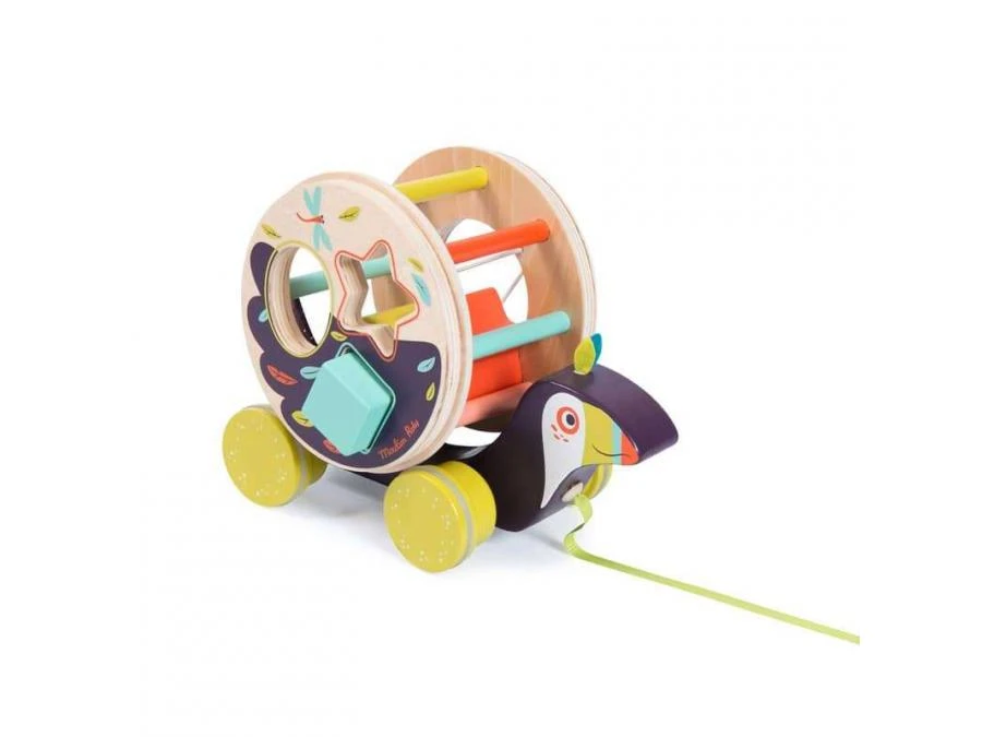 Moulin Roty 668365 - Toucan Boîte à Formes à Tirer Dans La Jungle 8 Moulin Roty 668365 - Toucan Boîte à Formes à Tirer Dans La Jungle – Image 6