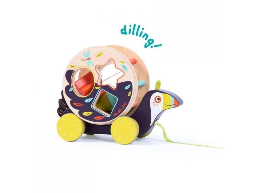 Moulin Roty 668365 - Toucan Boîte à Formes à Tirer Dans La Jungle 3 Moulin Roty 668365 - Toucan Boîte à Formes à Tirer Dans La Jungle