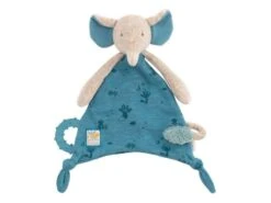 Moulin Roty 669016 - Doudou Attache-tétine éléphant Sous Mon Baobab