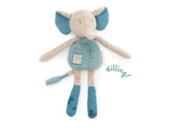 Moulin Roty 669024 - Doudou-hochet éléphant Sous Mon Baobab