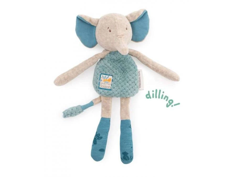 Moulin Roty 669024 - Doudou-hochet éléphant Sous Mon Baobab 3 Moulin Roty 669024 - Doudou-hochet éléphant Sous Mon Baobab