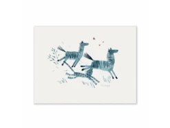 Moulin Roty 669138 - Affiche Zèbres 40x30cm Sous Mon Baobab