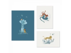 Moulin Roty 669139 - Set De 3 Affiches Sous Mon Baobab