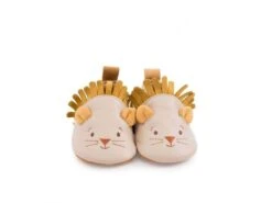 Moulin Roty 669756 - Chaussons Cuir Lion Beige Sous Mon Baobab 18/24 M
