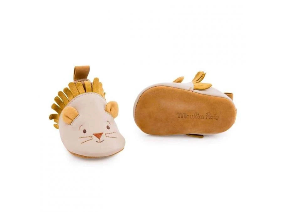 Moulin Roty 669756 - Chaussons Cuir Lion Beige Sous Mon Baobab 18/24 M 6 Moulin Roty 669756 - Chaussons Cuir Lion Beige Sous Mon Baobab 18/24 M – Image 4
