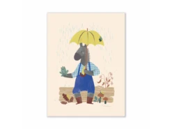 Moulin Roty 675132 - Affiche Ane 30x40cm Pomme Des Bois