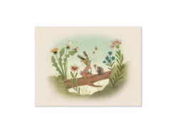 Moulin Roty 678132 - Affiche Balade Sur La Branche 40x30cm Trois Petits Lapins