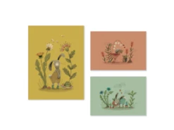 Moulin Roty 678133 - Set De 3 Affiches Trois Petits Lapins