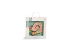 Moulin Roty 678374 - Hochet Anneau De Dentition Bois Et Silicone Tortue Trois Petits Lapins