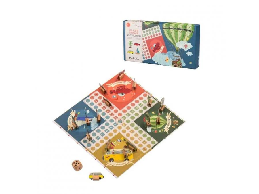 Moulin Roty 712422 - Jeu De Petits Chevaux Le Jardin Du Moulin 3 Moulin Roty 712422 - Jeu De Petits Chevaux Le Jardin Du Moulin