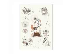 Moulin Roty 715135 - Affiche Pissenlit Sauvage 50x70cm Après La Pluie