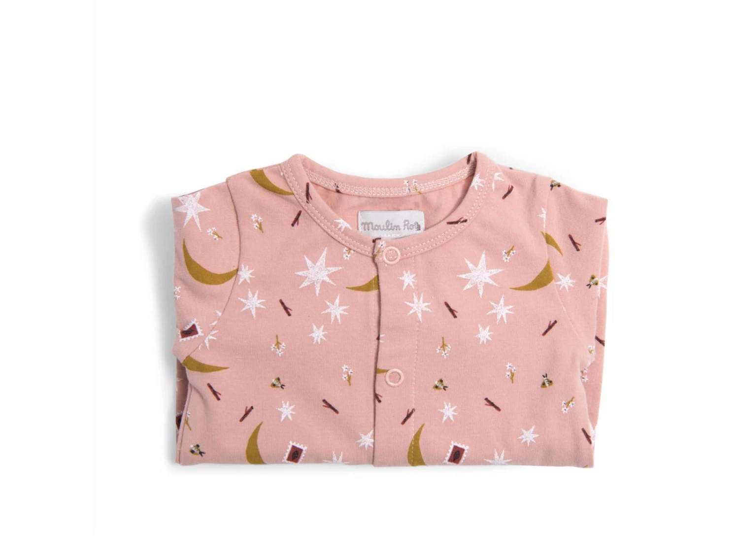 Moulin Roty 715801 - Pyjama 3m Jersey Rose étoiles Après La Pluie 4 Moulin Roty 715801 - Pyjama 3m Jersey Rose étoiles Après La Pluie – Image 2